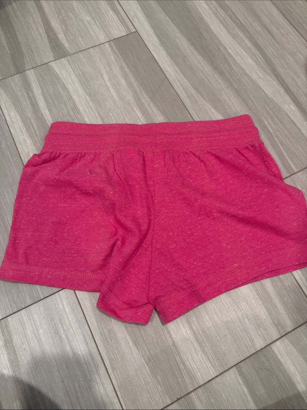 Nike Women's Heather Fuchsia Athletic Shorts with Drawstring - Picture 2 of 2